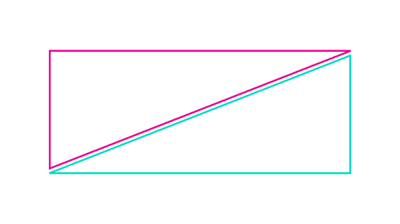 el rectágnulo es compuesto por 2 triangulos rectangulos